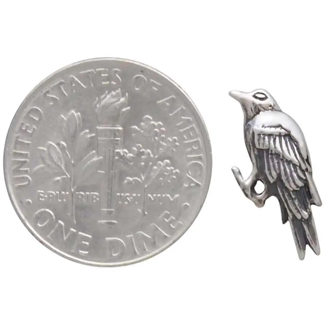 Raven Post Earrings- Sterling Silver