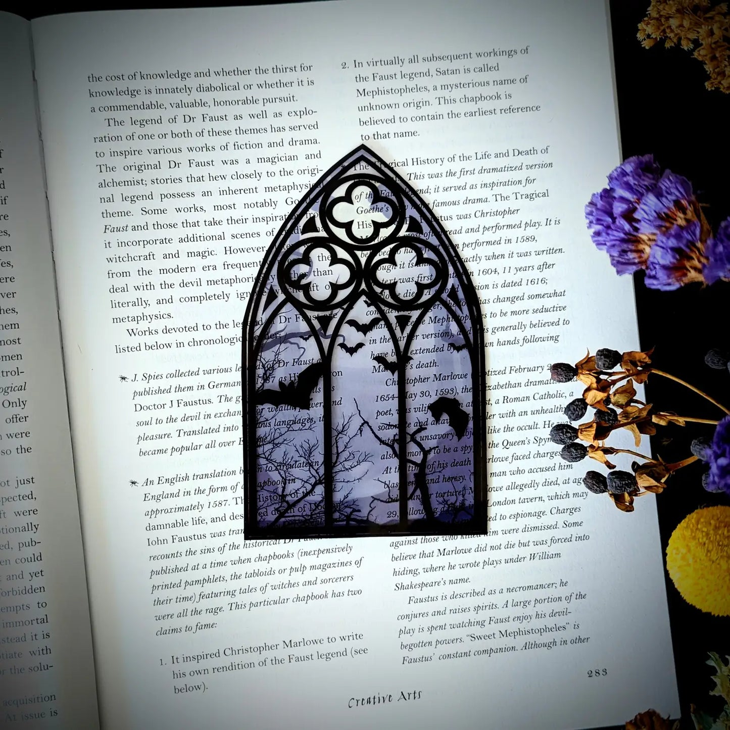 Purple Gothic Window Bookmark