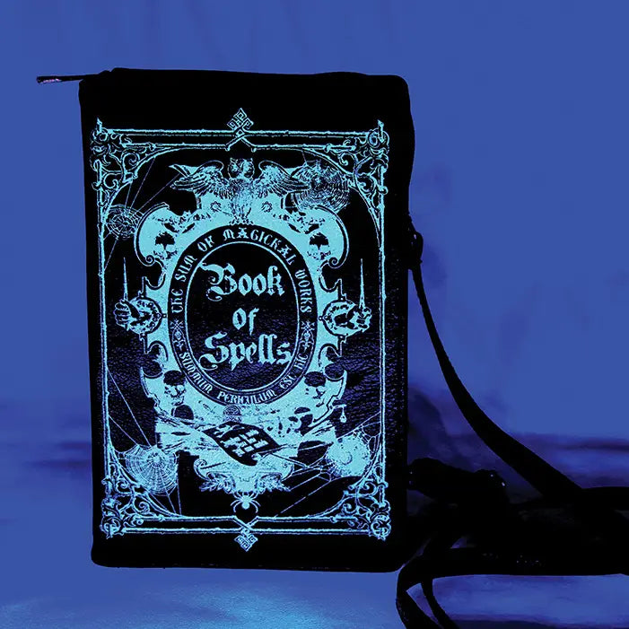 Glow in the Dark Book of Spells Clutch Bag