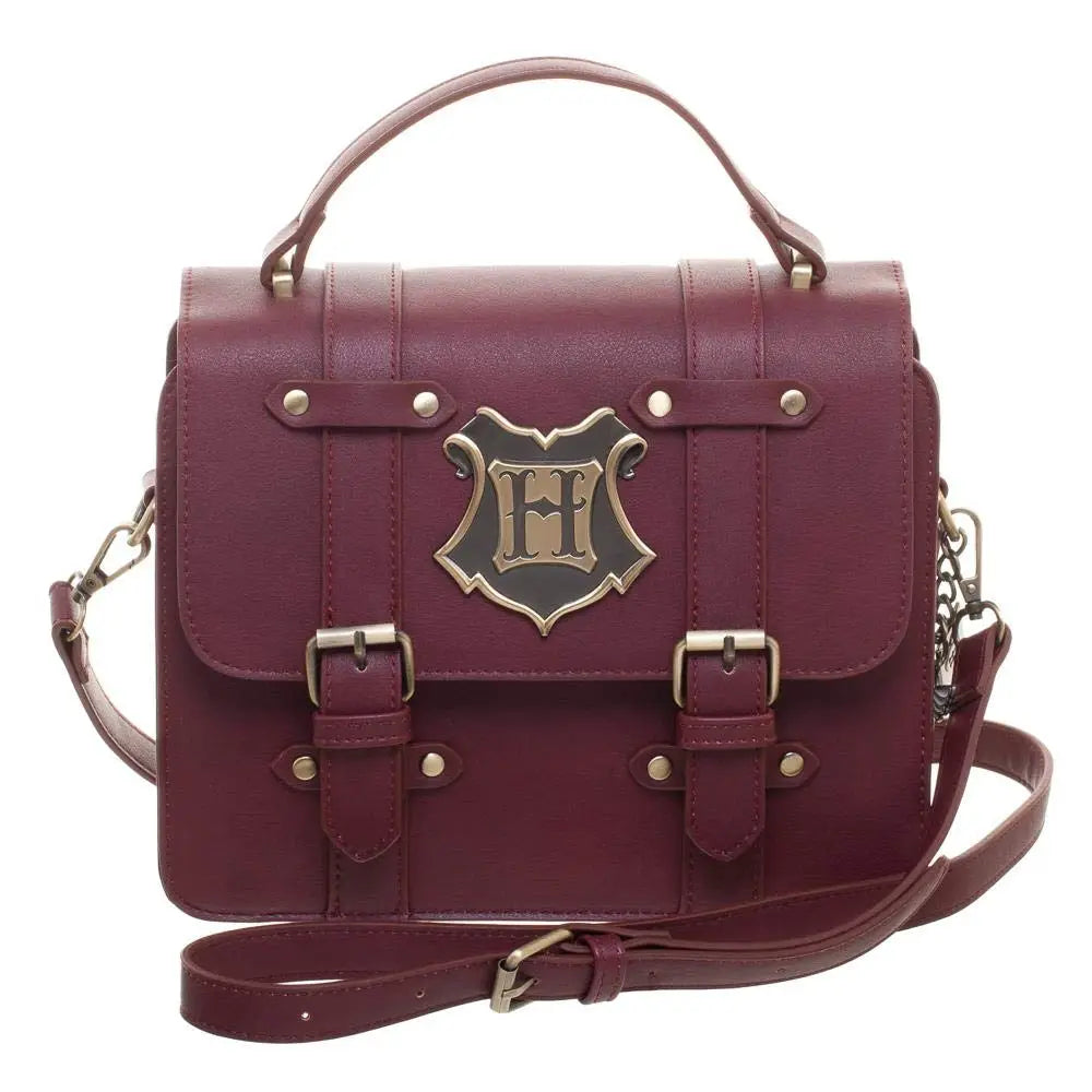 Harry Potter Hogwarts Satchel Maroon Crossbody Handbag