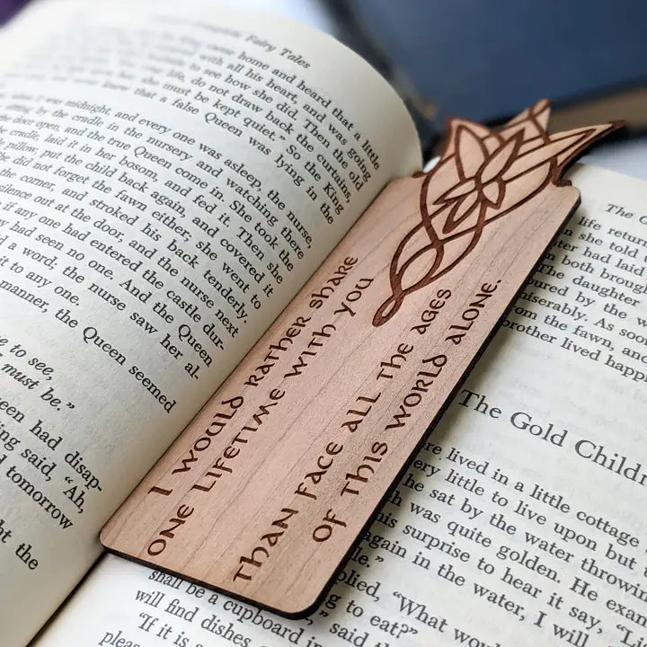 Tolkien Arwen's Evenstar Wooden Bookmark