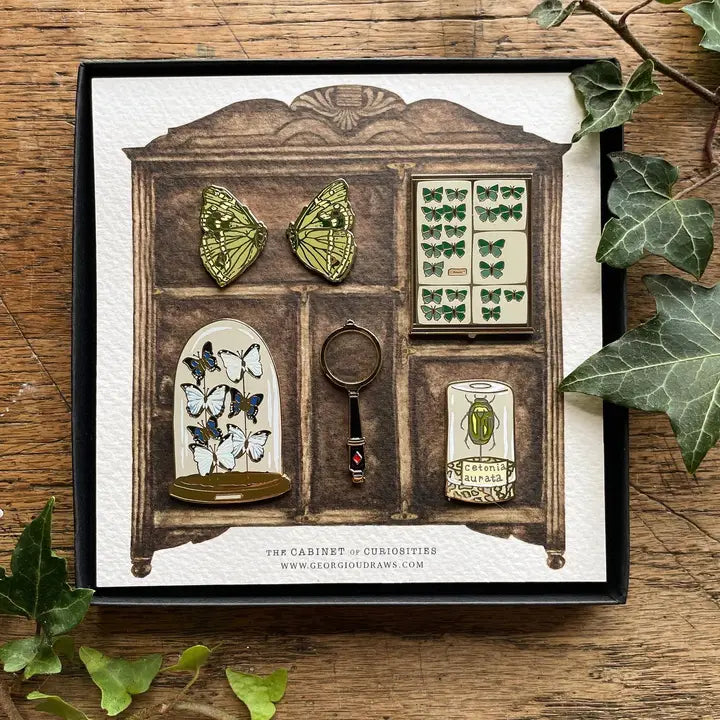 Cabinet of Curiosities Entomology Luxury Enamel Pin Box Set