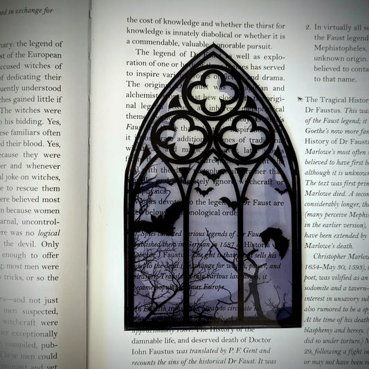 Purple Gothic Window Bookmark