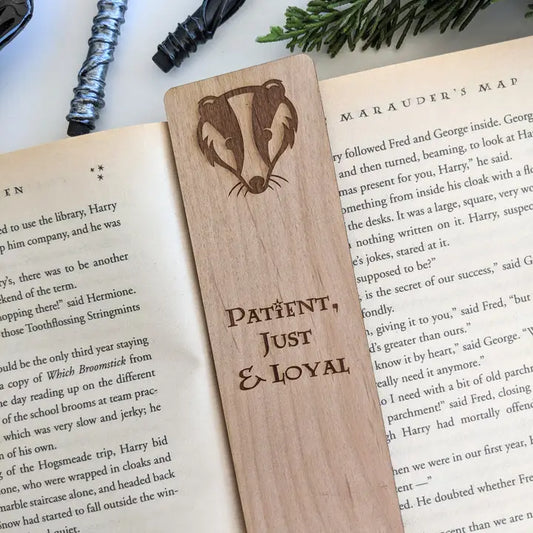 House Hufflepuff - Harry Potter Inspired Wooden Bookmark
