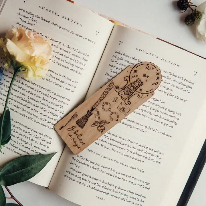 I Believe in Magic - Harry Potter Inspired Wooden Bookmark