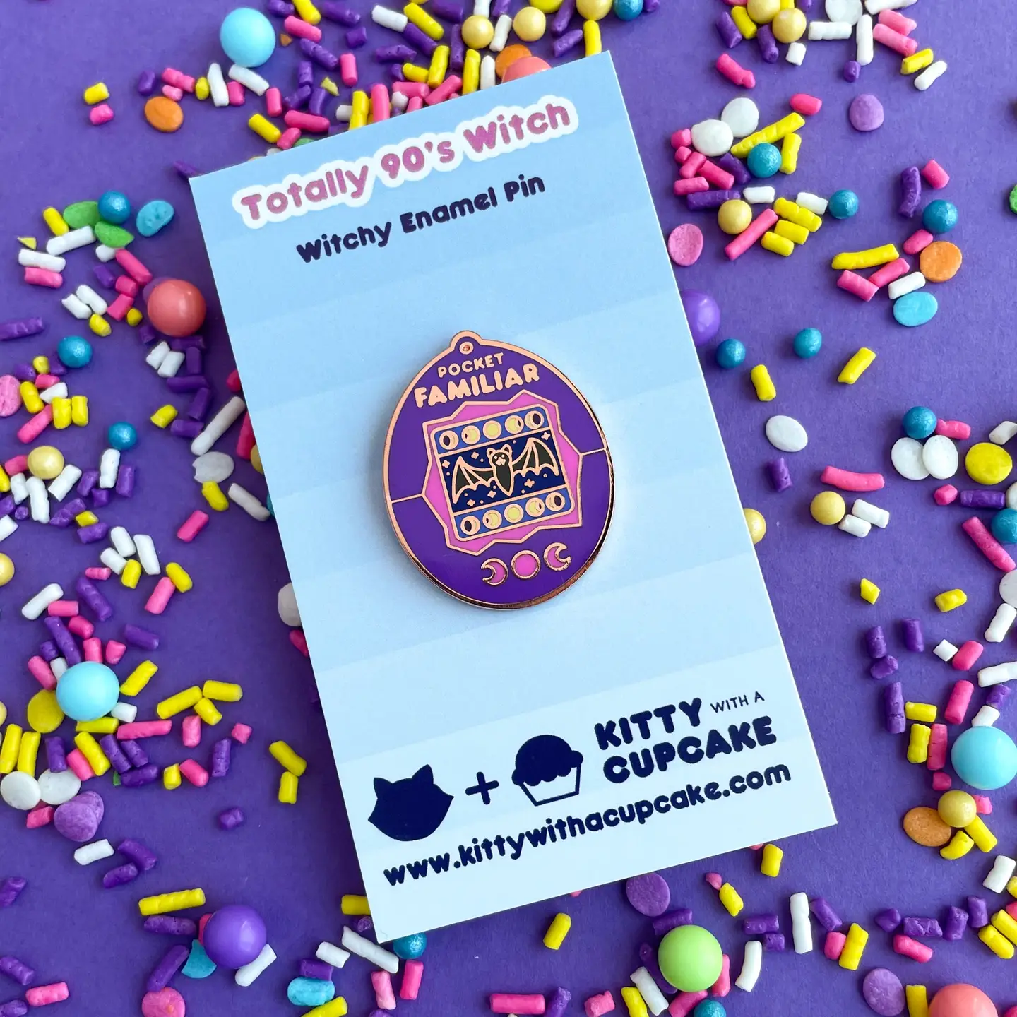 Pocket Familiar Bat Virtual Pet Enamel Pin