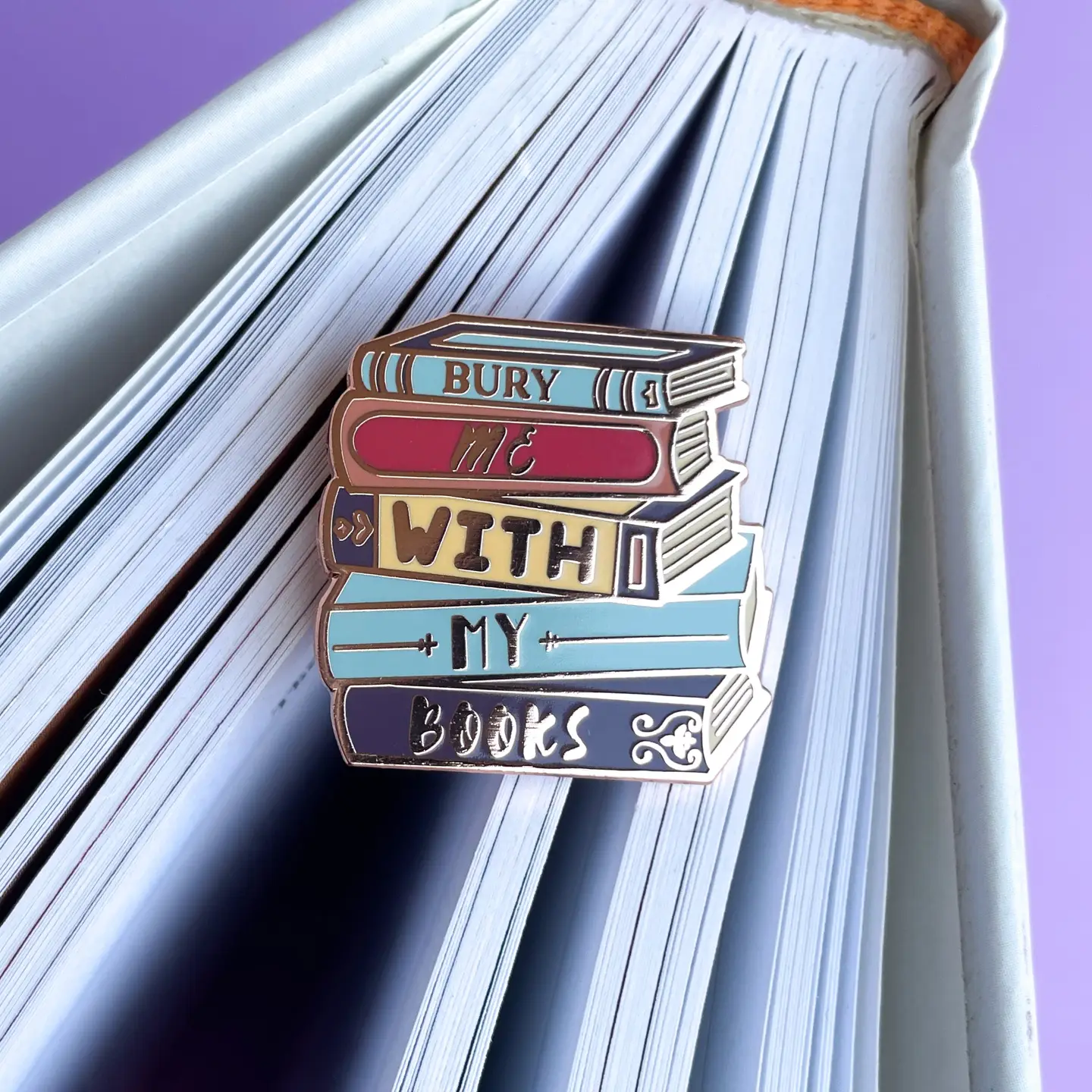 Bury Me with My Books Enamel Pin