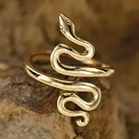 Adjustable Snake Ring -Bronze