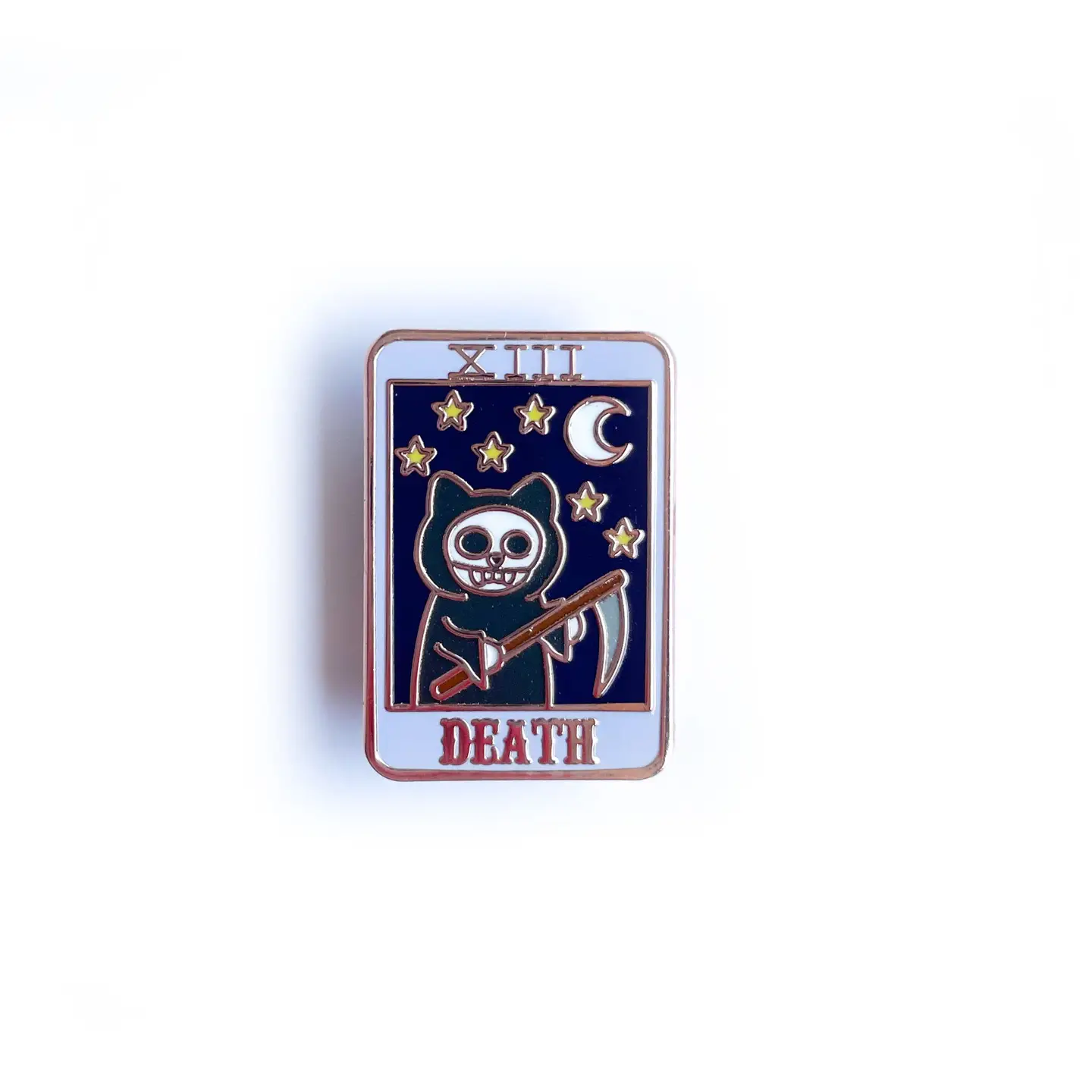 Death Tarot Kitty Enamel Pin