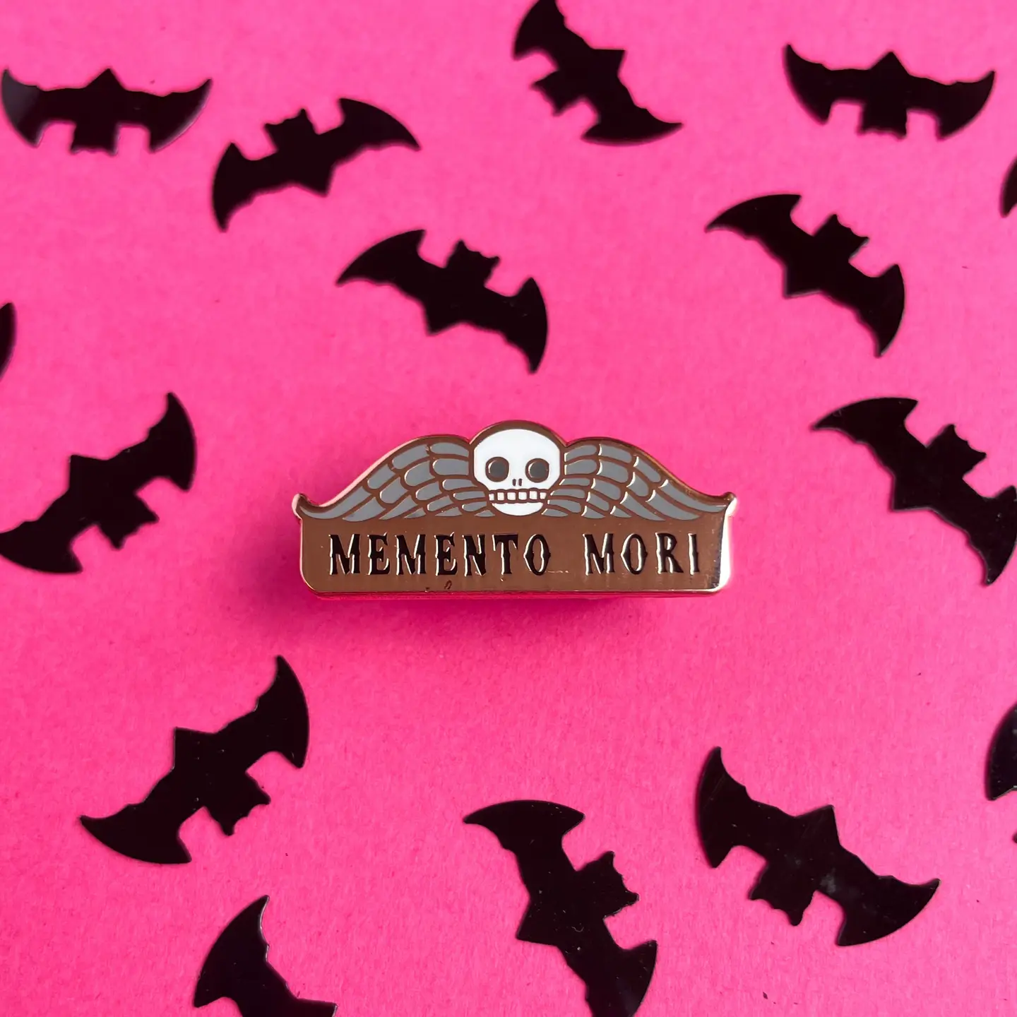 Memento Mori Enamel Pin