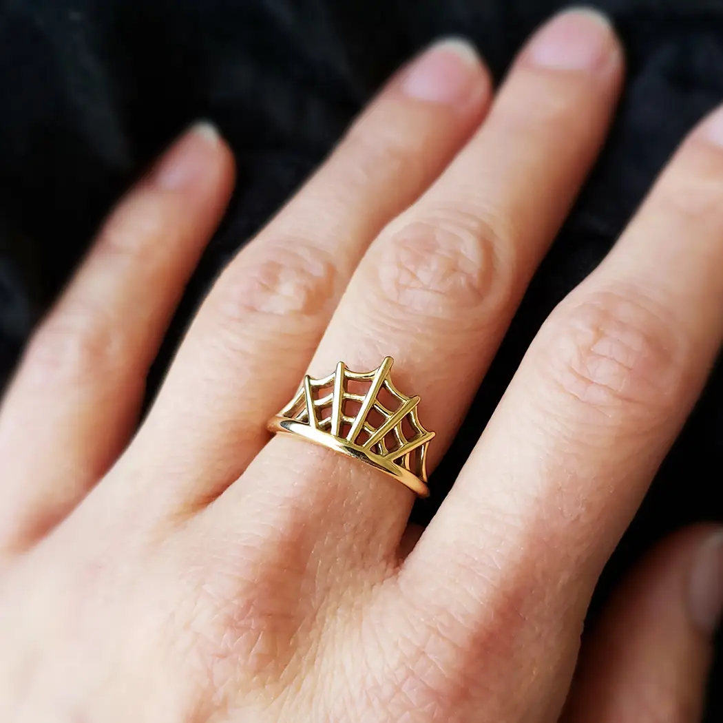 Spider Web Ring -Bronze