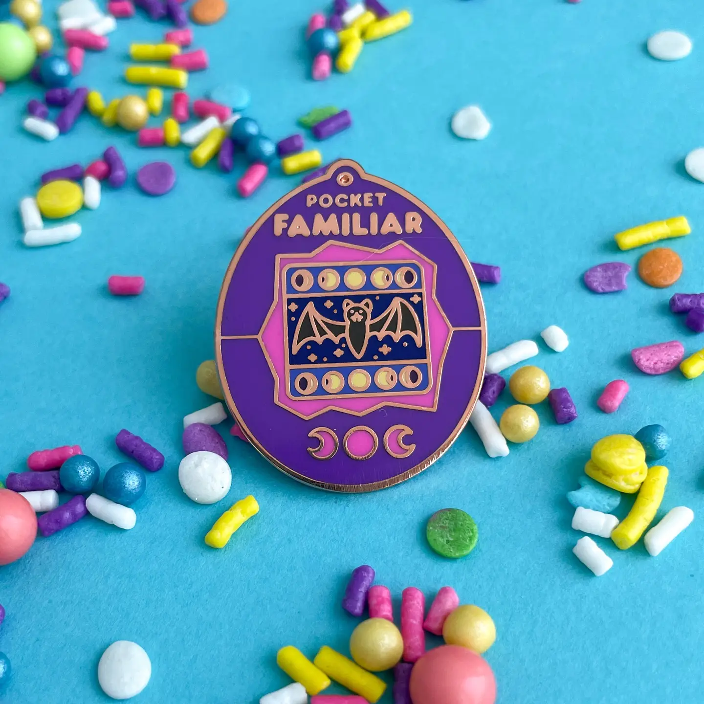 Pocket Familiar Bat Virtual Pet Enamel Pin