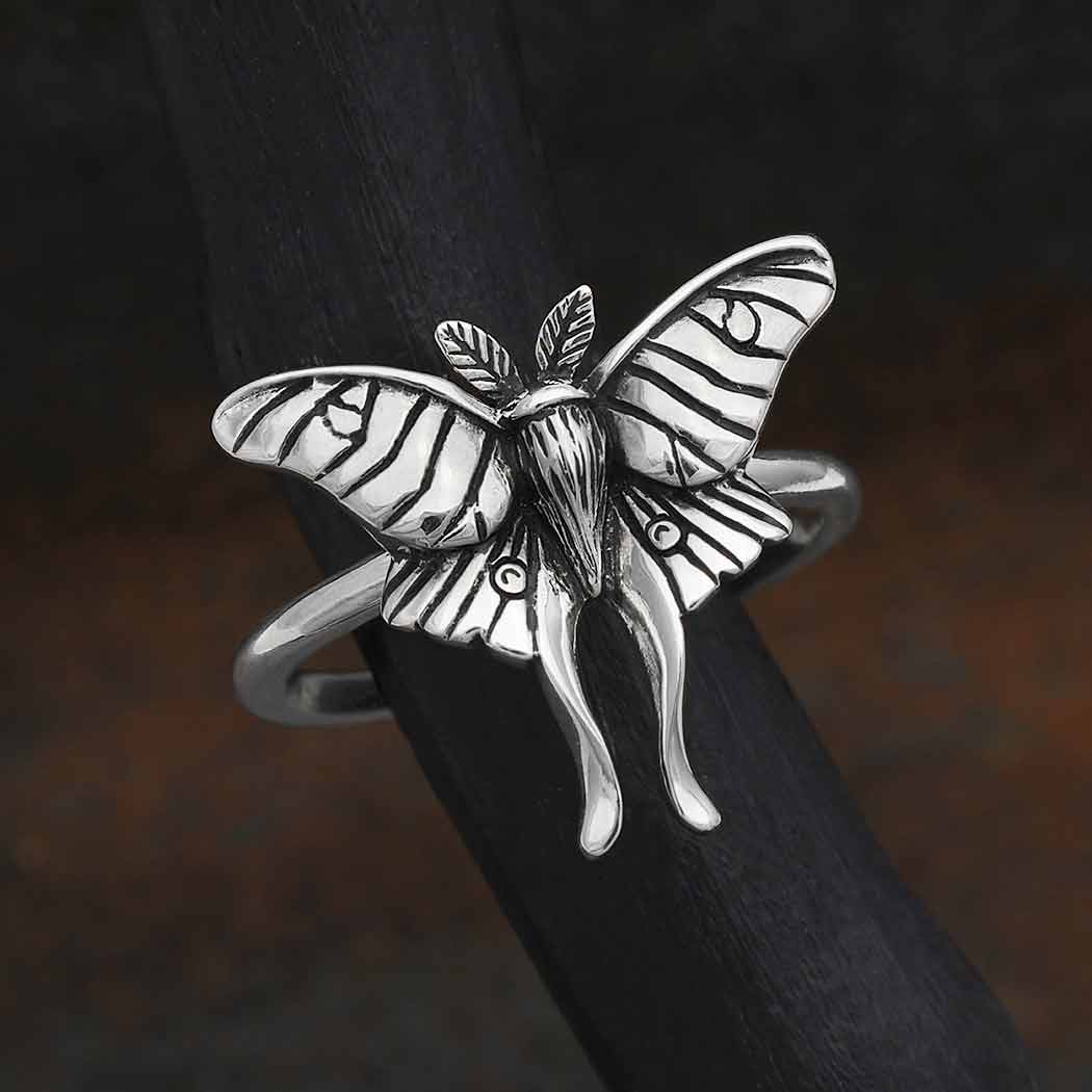 Luna Moth Ring -Sterling Silver