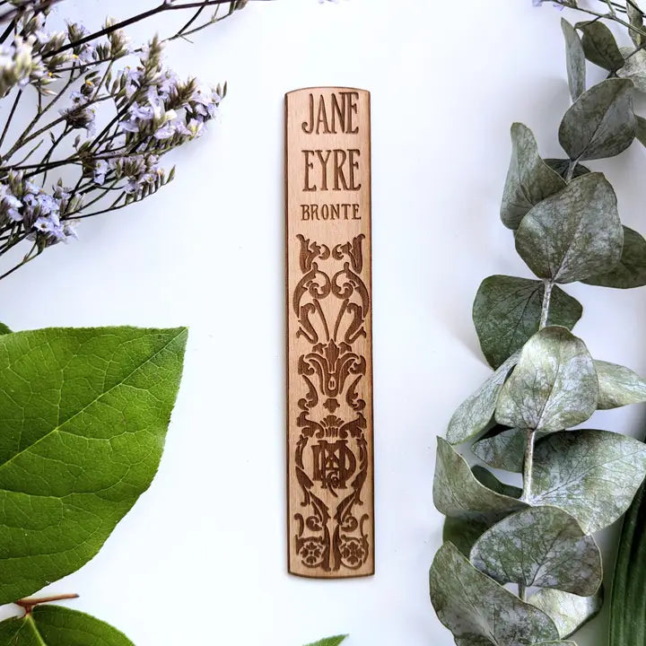 Jane Eyre Book Spine Wooden Bookmark