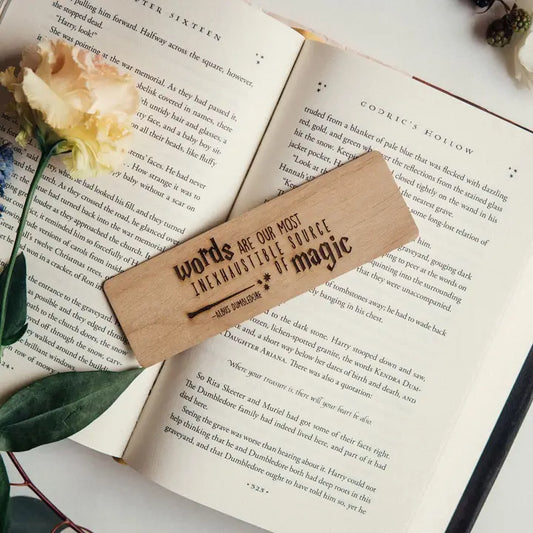 Words Are Magic - Harry Potter Inspired Wooden Bookmark